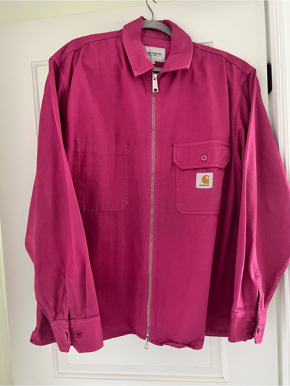 Carhartt Magenta Zip-Front Work Jacket
